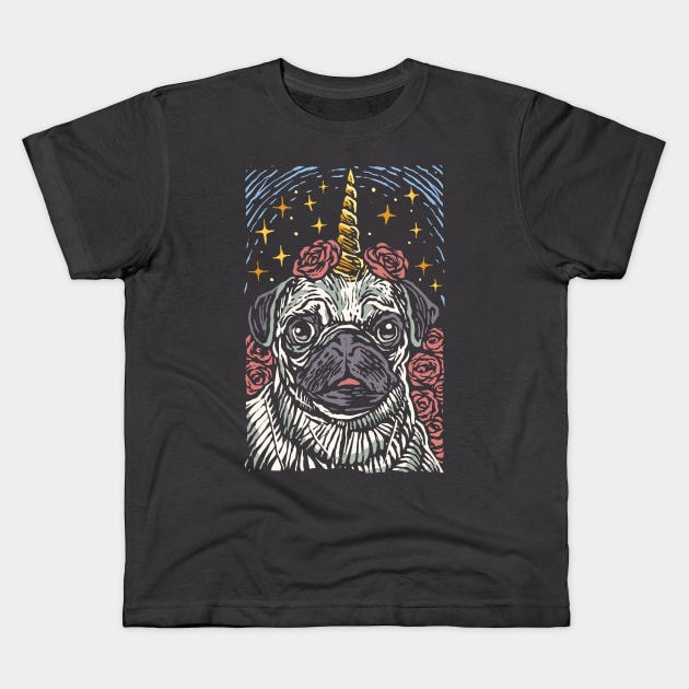 Fabulous Pug Kids T-Shirt by cocorf